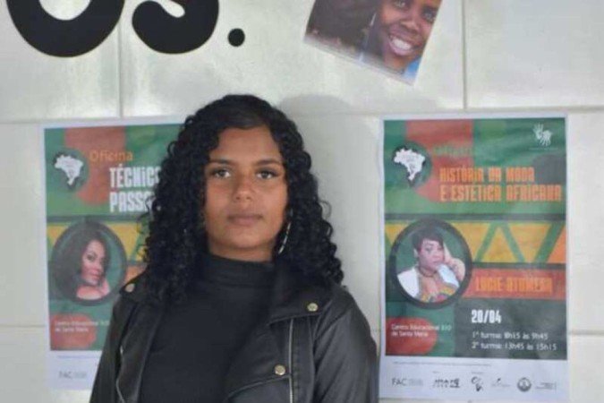  20/04/2023. Crédito: Mariana Lins/Esp.CB/D.A Press.Projeto África é nós no Centro educacional 310 da Santa Maria.Personagem:Thaysla Rodrigues Lopes