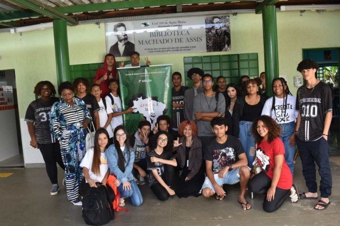  20/04/2023. Crédito: Mariana Lins/Esp.CB/D.A Press.Projeto África é nós no Centro educacional 310 da Santa Maria.