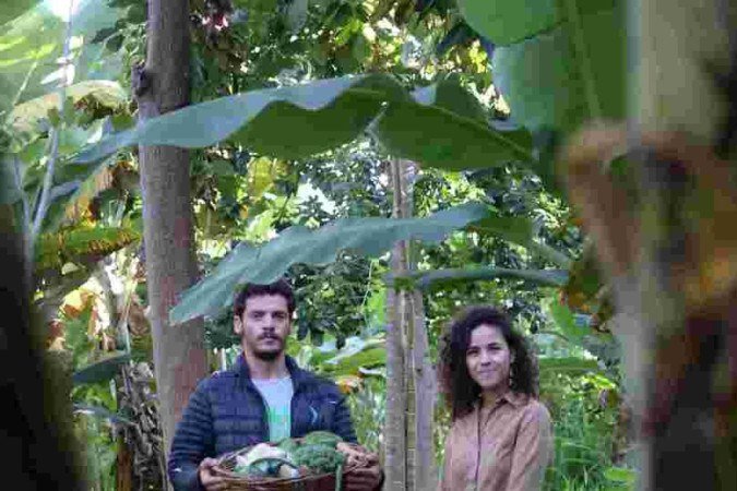 Sofia Carvalho e Rômulo Araújo, no Sítio Raiz, localizado no Lago Oeste