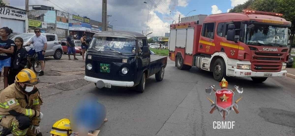 Mulher é atropelada em frente ao terminal do Setor O, em Ceilândia