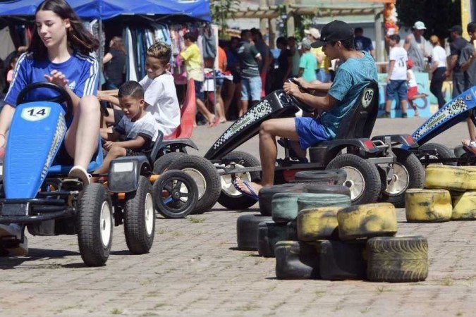 Pedal kart foi uma das brincadeiras mais procuradas 
