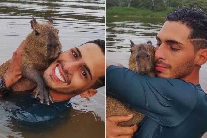 Influenciador Agenor Tupinambá postava vídeos com capivara Filó em suas redes sociais - (crédito: Reprodução/Instagram) Influenciador Agenor Tupinambá postava vídeos com capivara Filó em suas redes sociais - (crédito: Reprodução/Instagram)
