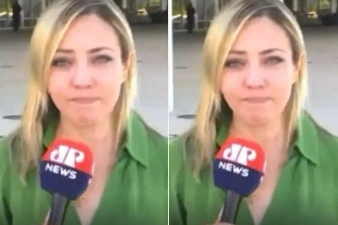 Alguns internautas não tiveram dúvidas sobre a emoção da repórter. 