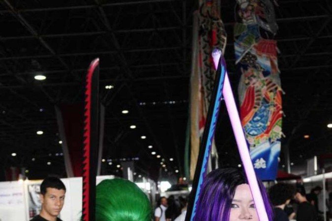  06/05/2023. Crédito: Minervino Júnior/CB/D.A Press. Brasil.  Brasilia - DF. Festival do Japão no Pavilhao de exposições do Parque da Cidade. Guilherme Fernandes e Paola Monteiro.