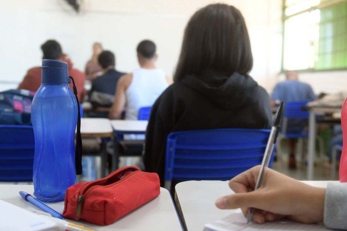 08/05/2023 Credito: Ed Alves/CB/DA.Press. Cidades. Greve nas Escolas Publicas. Parte da Categoria está em sala de aula. Escola Gisno na Asa Norte. - (crédito: Ed Alves/CB/DA.Press) 08/05/2023 Credito: Ed Alves/CB/DA.Press. Cidades. Greve nas Escolas Publicas. Parte da Categoria está em sala de aula. Escola Gisno na Asa Norte. - (crédito: Ed Alves/CB/DA.Press)