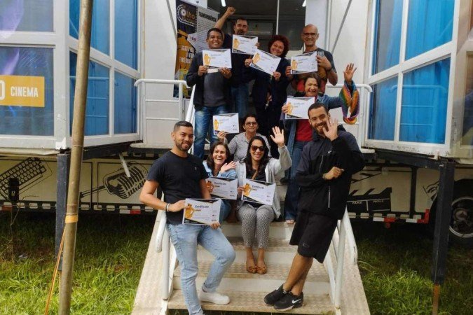 Turma de estudantes da última edição do projeto De Olho no Futuro -  (crédito: De Olho no Futuro/Divulgação)