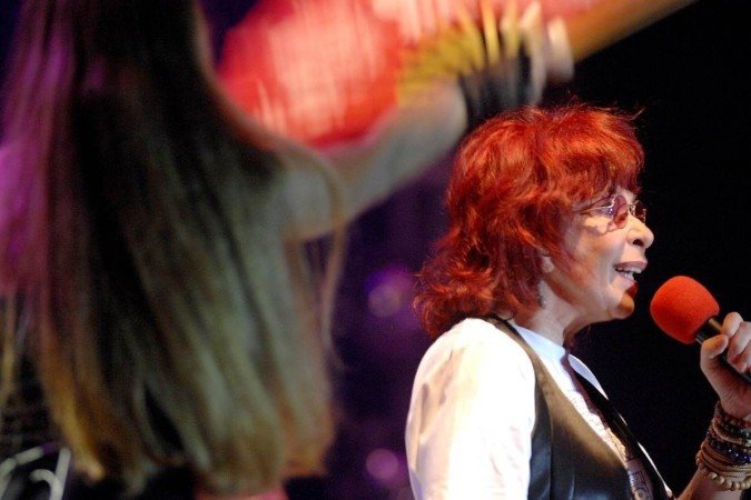  01/03/2008. Crédito: Carlos Vieira/CB/D.A Press. Brasil. Brasília - DF. Cantora Rita Lee durante show no Centro de Convenções Ulysses Guimarães.
      Caption 