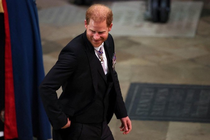 Harry e Meghan deixaram suas responsabilidades como membros da monarquia do Reino Unido em 2021 e o príncipe já não possui o título de 'Sua Alteza Real' -  (crédito: PHIL NOBLE / POOL / AFP)