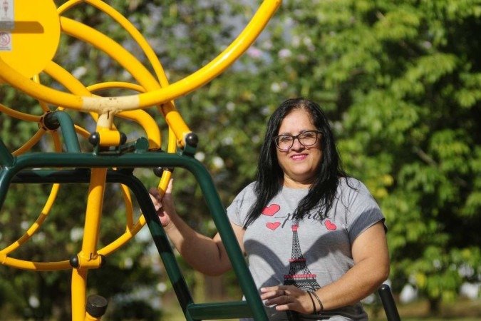  16/05/2023. Crédito: Minervino Júnior/CB/D.A Press. Brasil.  Brasilia - DF. Parque Recreativo no Setor O na Ceilândia. Ivanete Silva dos Santos.