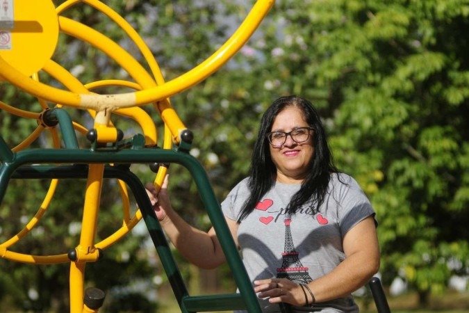  16/05/2023. Crédito: Minervino Júnior/CB/D.A Press. Brasil.  Brasilia - DF. Parque Recreativo no Setor O na Ceilândia. Ivanete Silva dos Santos.