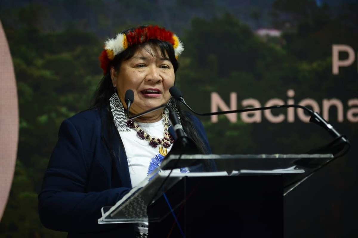 Joenia Wapichana presidente da Fundação Nacional dos Povos Indígenas (Funai) na abertura do Correio Debate,  Caminhos do ouro.