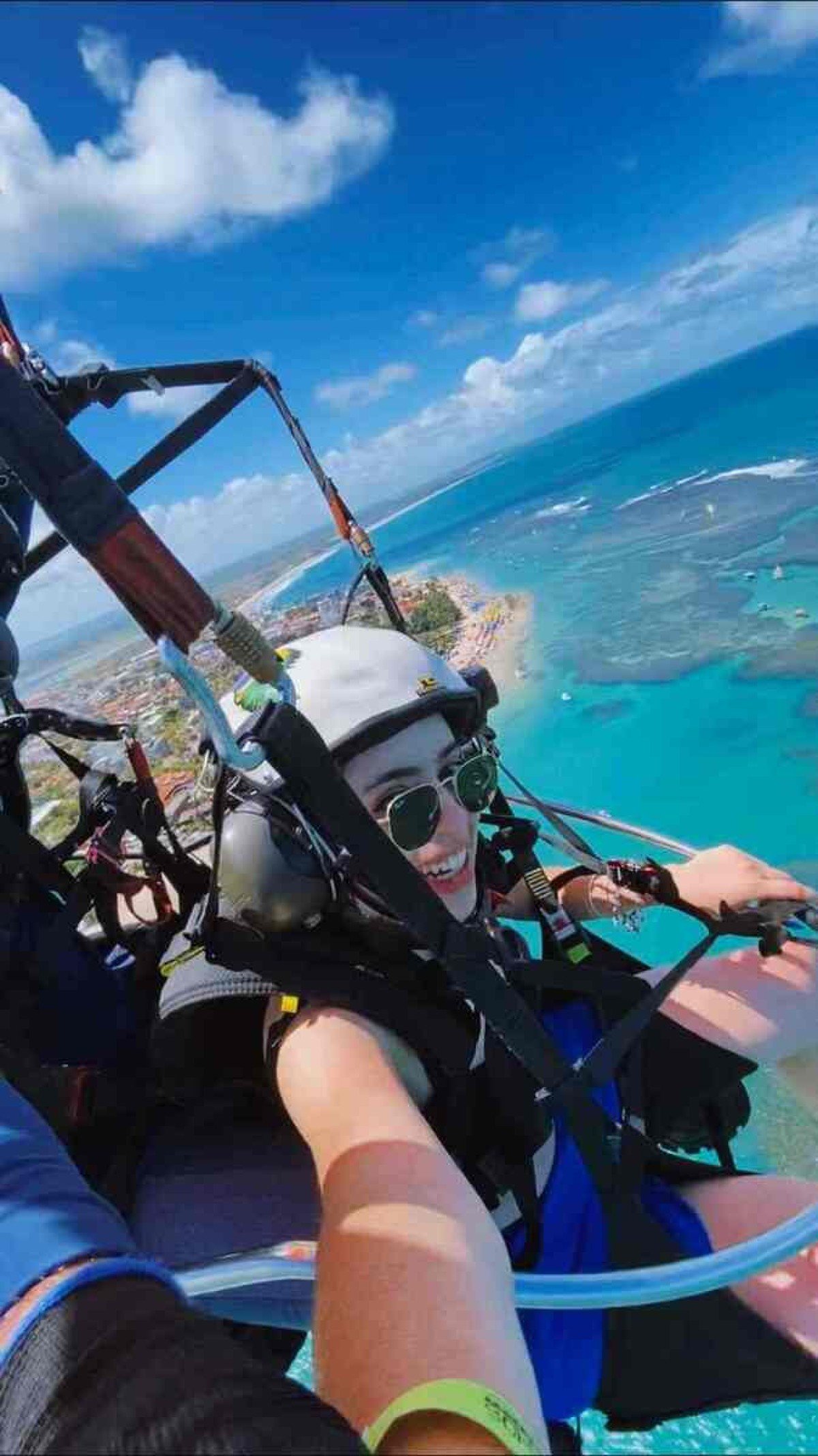Apesar de ser a primeira vez no paramotor, Stephane garante: "quero de novo"