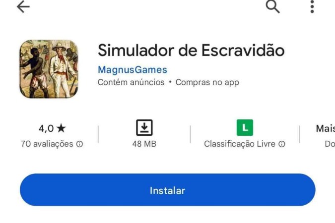 Google tira do ar jogo 'Simulador de Escravidão', que permitia castigar e  torturar pessoas negras, São Paulo