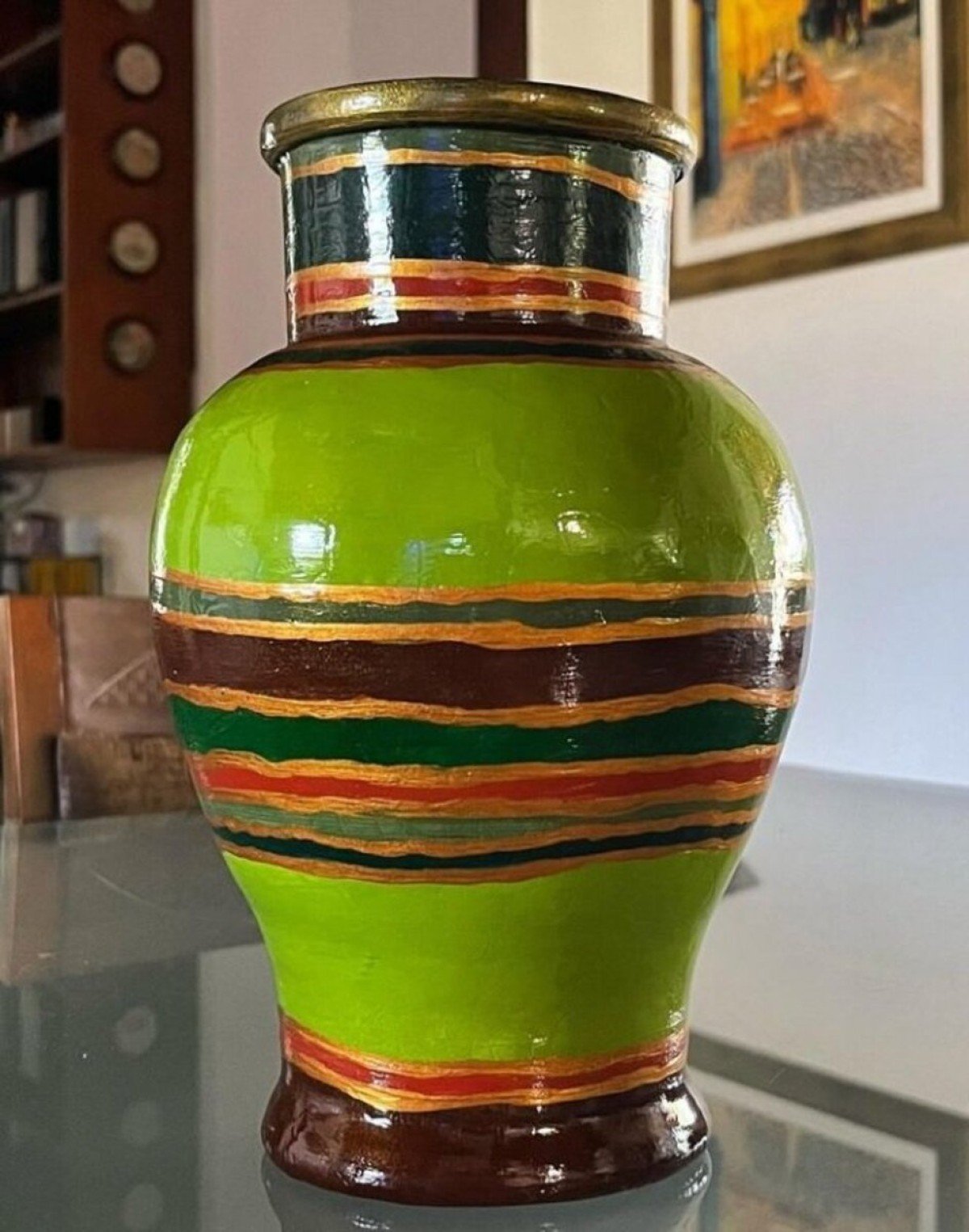 Vaso de barro feito por Laura