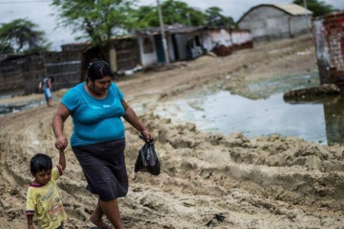 Inundações causadas pelo fenômeno El Niño de 2016-2017 no Peru afetaram 1,9 milhão de pessoas - (crédito: Getty Images) Inundações causadas pelo fenômeno El Niño de 2016-2017 no Peru afetaram 1,9 milhão de pessoas - (crédito: Getty Images)
