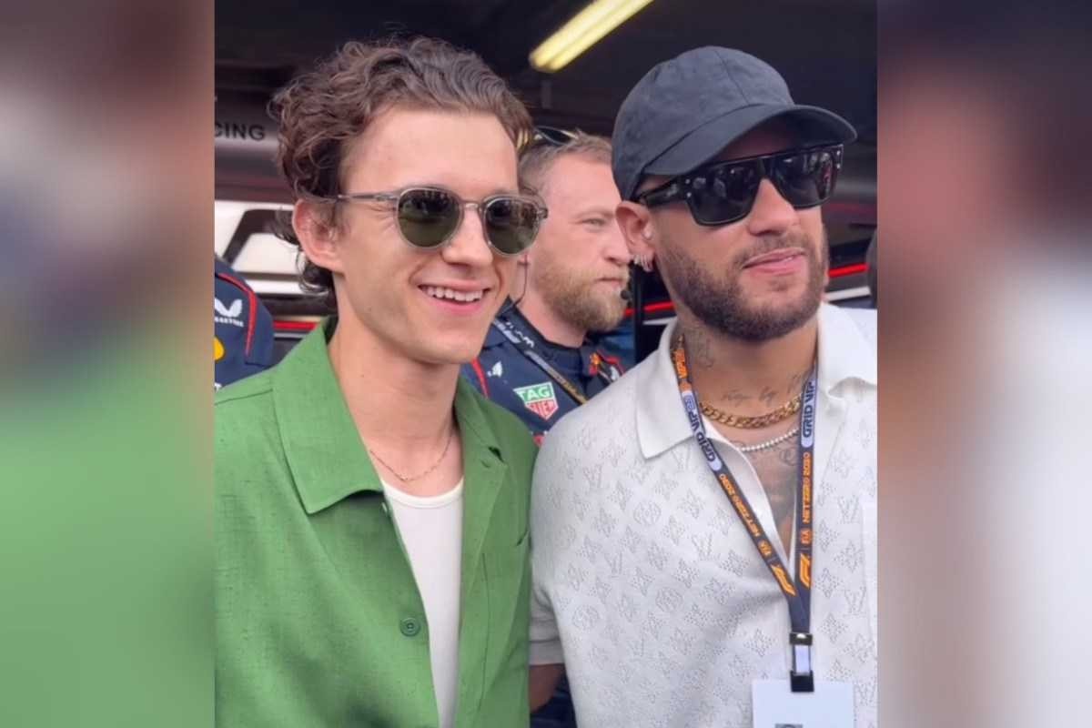 Neymar encontra Tom Holland, de Homem Aranha, no GP de Mônaco