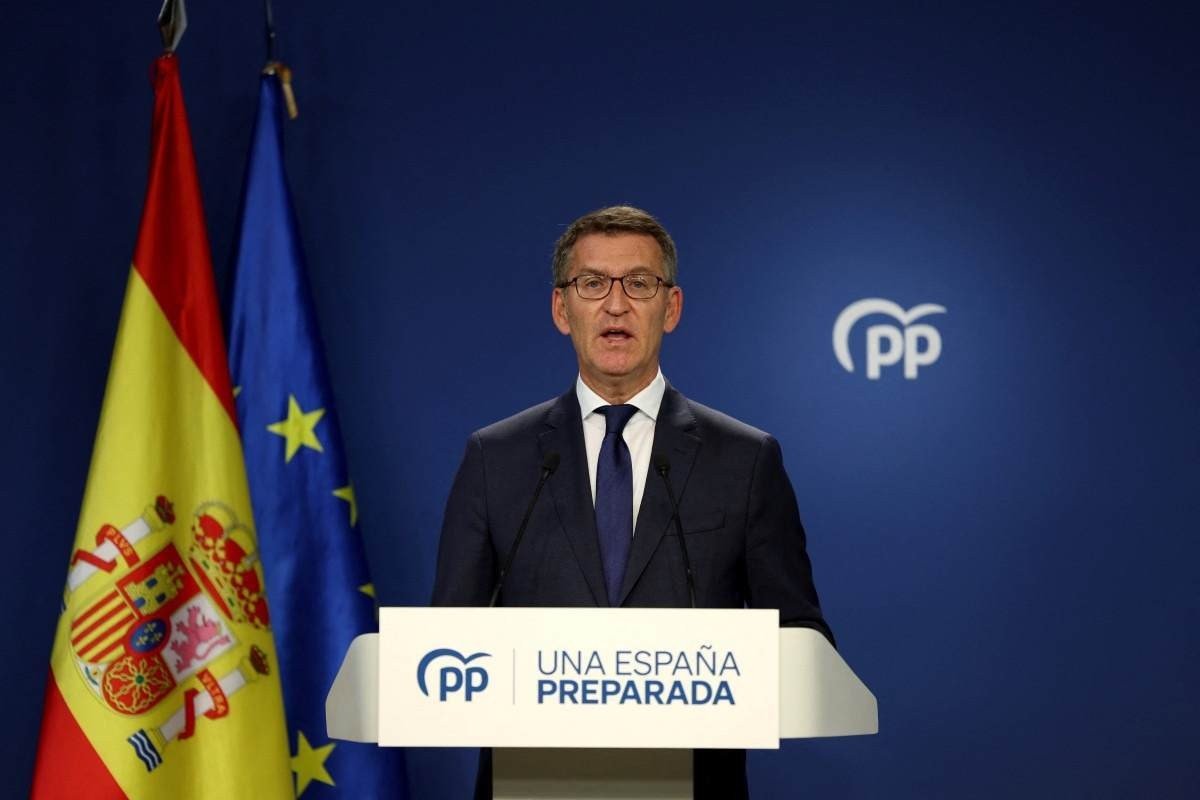 "Pe&ccedil;o a confian&ccedil;a dos cidad&atilde;os para ser o pr&oacute;ximo presidente do governo (premi&ecirc;) da Espanha"  Alberto N&uacute;&ntilde;ez Feij&oacute;o, l&iacute;der do Partido Popular (PP)      