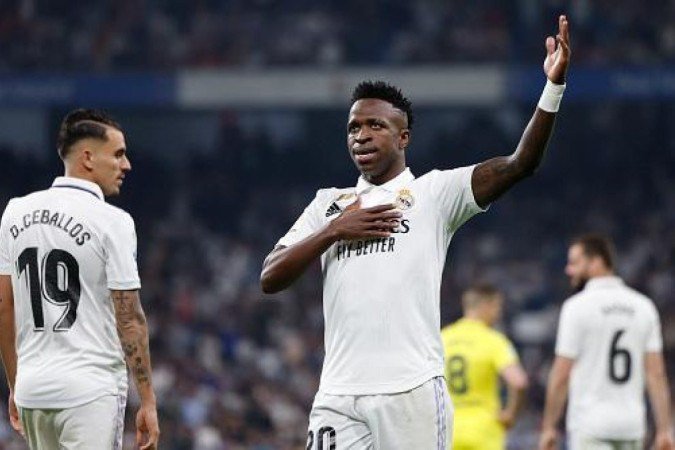 Atacante do Real Madrid, Vini Jr. foi vítima de ao menos 10 ataques racistas - (crédito: Getty Images ) Atacante do Real Madrid, Vini Jr. foi vítima de ao menos 10 ataques racistas - (crédito: Getty Images )