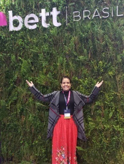 Celiana, momentos antes da entrega do prêmio Educador Transformador