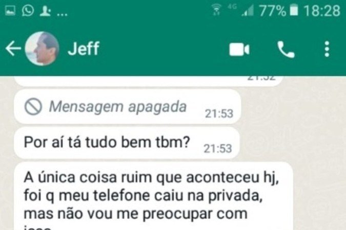 Mensagens recebidas pela mãe em 24 de janeiro