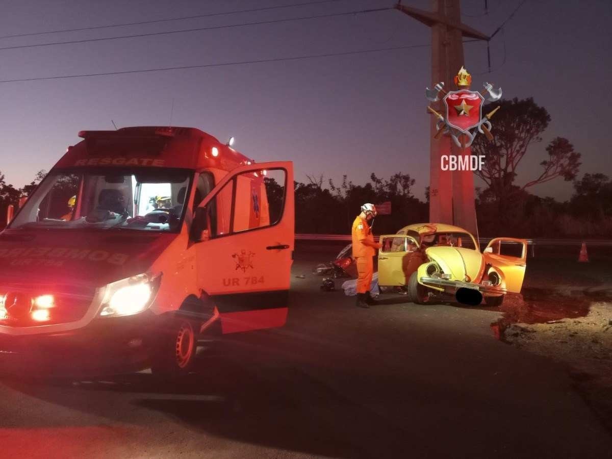 Motociclista morre na DF-495, perto do Monumento Solarius de Santa Maria