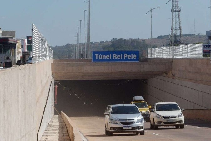  05/06/2023 Credito: Ed Alves/CB/DA.Press. Cidades. Inauguração do Tunel Rei Pelé . Taguatinga Centro. Com a presença do Governador Ibaneis Rocha e autoridades.  -  (crédito:  Ed Alves/CB/DA.Press)