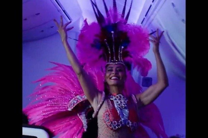 Os primeiros voos da nova rota da Virgin Atlantic Airlines começarão a decolar em maio do ano que vem. Juliana Paes participou do vídeo de divulgação - (crédito: Reprodução/Twitter/@VirginAtlantic) Os primeiros voos da nova rota da Virgin Atlantic Airlines começarão a decolar em maio do ano que vem. Juliana Paes participou do vídeo de divulgação - (crédito: Reprodução/Twitter/@VirginAtlantic)