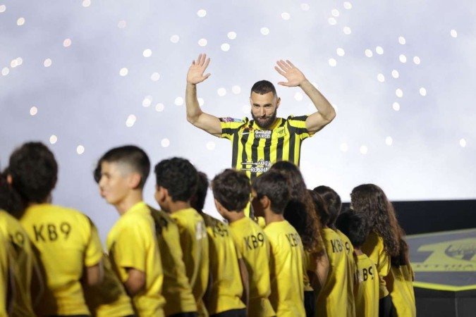  Eleito Bola de Ouro em 2022, Benzema virou estrela do Al Ittihad -  (crédito: AFP)