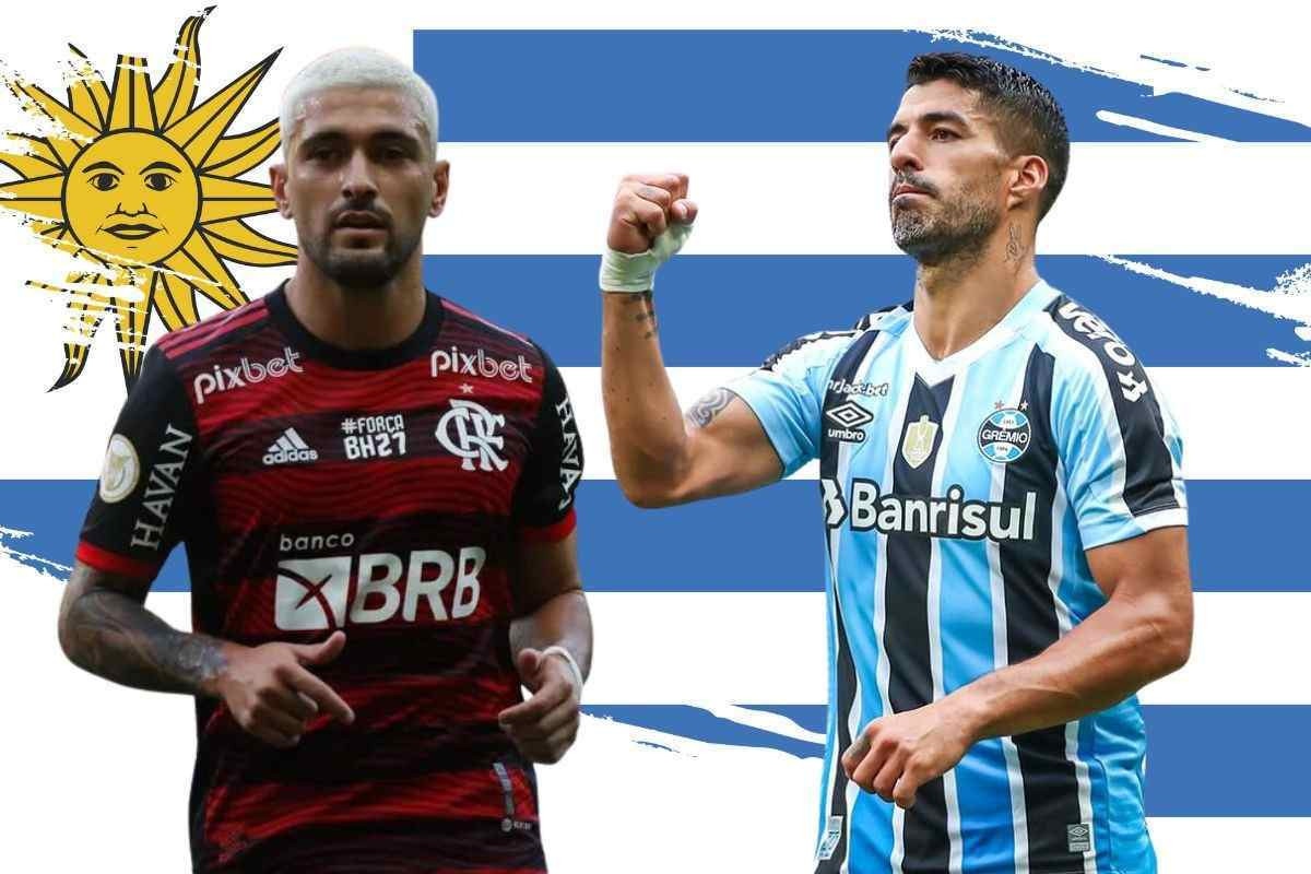 Talismãs: uruguaios são os grandes destaques de Flamengo e Grêmio