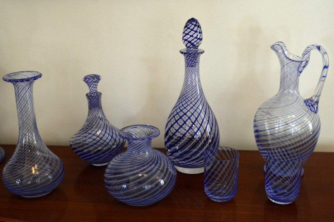 Técnica de vidro turca chamada de çesm-i bülbül