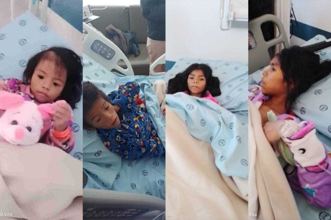 Em ordem: Cristina Neriman, 1 ano, Tien Noriel, 5, Soleiny Mucutuy, 9, e Lesly Mucutuy, 13.
- (crédito: Material cedido ao Correio) Em ordem: Cristina Neriman, 1 ano, Tien Noriel, 5, Soleiny Mucutuy, 9, e Lesly Mucutuy, 13.
- (crédito: Material cedido ao Correio)