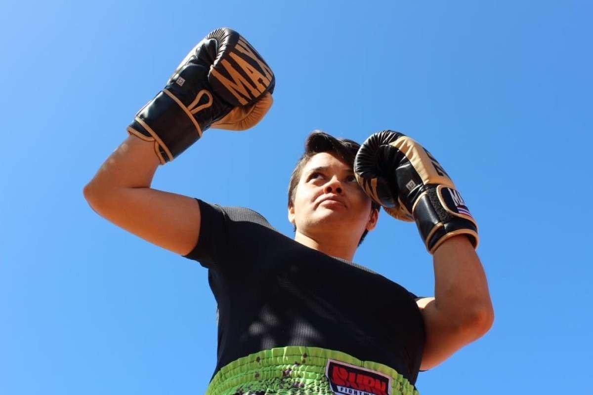 Nayara Sousa, praticante de muay thai, da equipe Tiger Nine. 16/6/2023