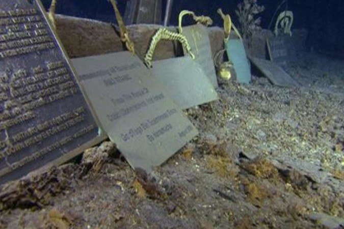 Registros feitos por Barton em mergulhos aos destroços do Titanic
