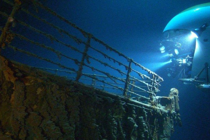 O desaparecimento do submarino Titan levanta questões sobre os riscos das expedições até os destroços do Titanic, no fundo do Oceano Atlântico - (crédito: Alamy) O desaparecimento do submarino Titan levanta questões sobre os riscos das expedições até os destroços do Titanic, no fundo do Oceano Atlântico - (crédito: Alamy)