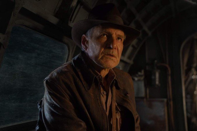 Cena do filme 'Indiana Jones e a Relíquia do Destino', com Harrison Ford - (crédito: Jonathan Olley/Lucasfilm Ltd.) Cena do filme 'Indiana Jones e a Relíquia do Destino', com Harrison Ford - (crédito: Jonathan Olley/Lucasfilm Ltd.)
