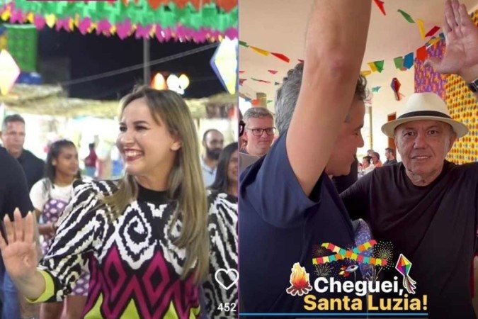 A deputada Detinha esteve na abertura do Arraial do Zé Doca, no Maranhão. Enquanto o senador Efraim Filho foi numa festa junina em Santa Luzia, na Paraíba
- (crédito: Reprodução/Instagram) A deputada Detinha esteve na abertura do Arraial do Zé Doca, no Maranhão. Enquanto o senador Efraim Filho foi numa festa junina em Santa Luzia, na Paraíba
- (crédito: Reprodução/Instagram)