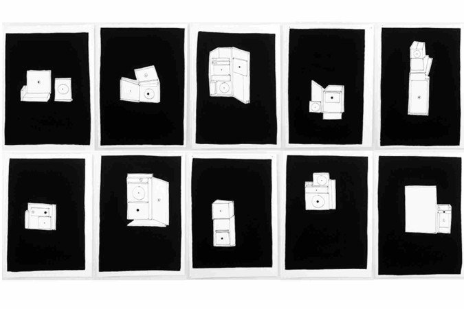 Raylton Parga na exposição FORMS, na Casa Albuquerque Galeria