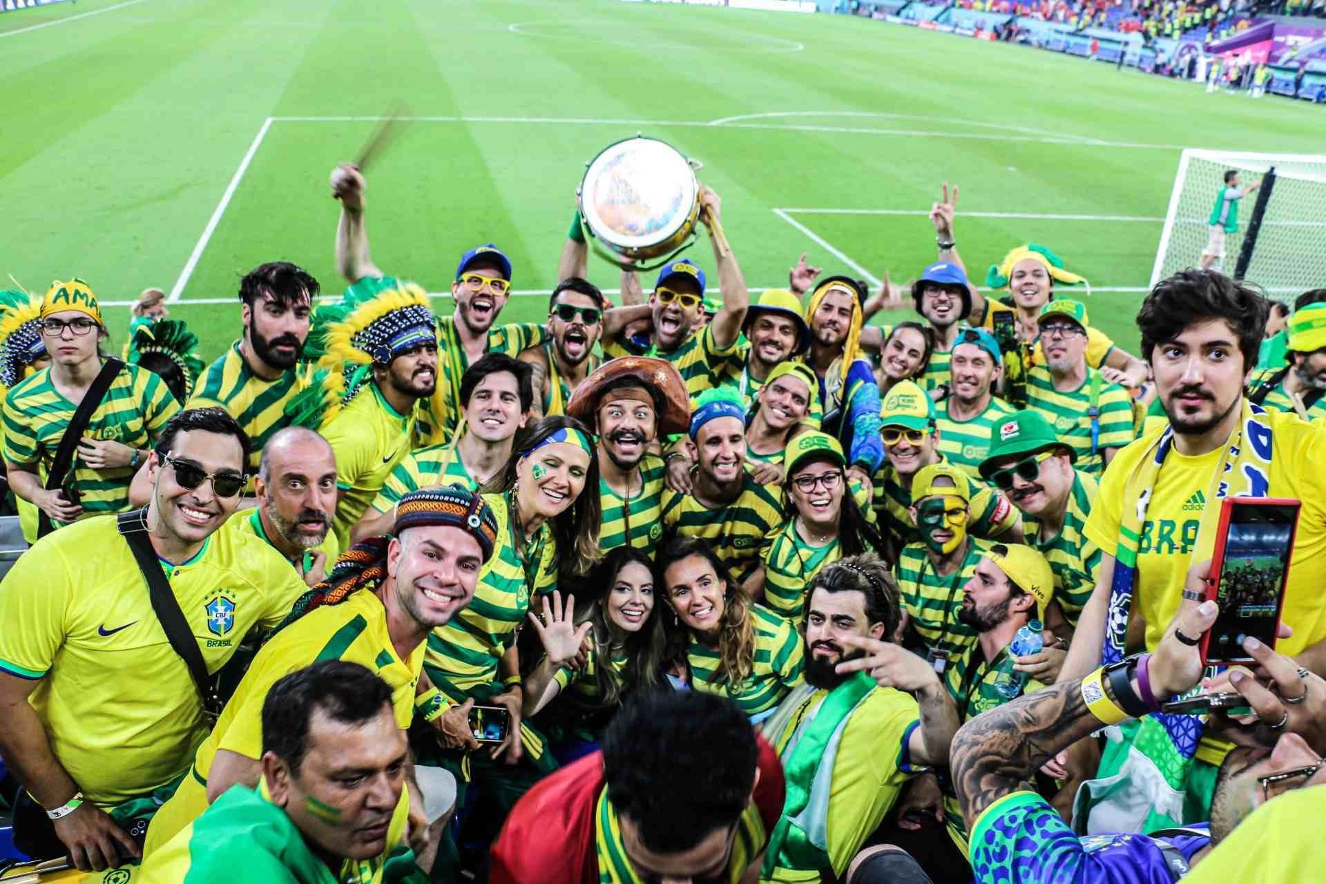 Movimento Verde-Amarelo presente em jogo da Copa do Mundo do Catar, em 2022. Torcida estar&aacute; no jogo entre Brasil x Chile, antes do Mundial Feminino