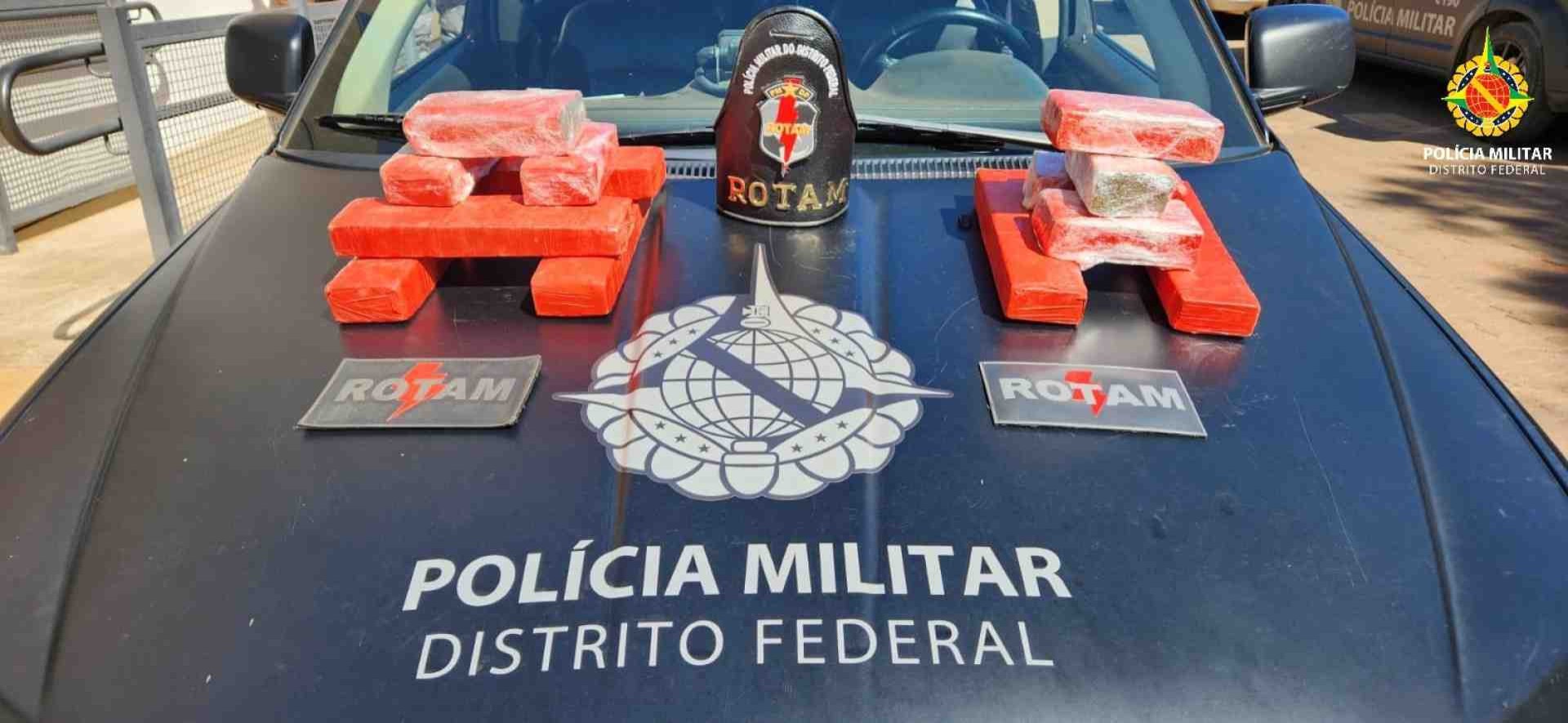 Casal é preso na Estrutural com 10kg de maconha em tabletes