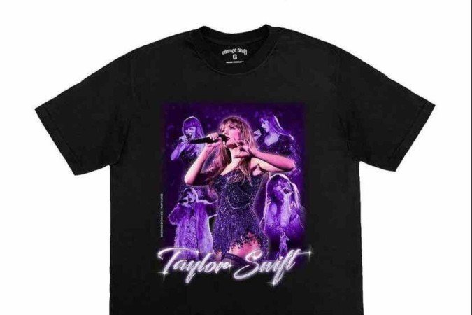 Camiseta Taylor Swift, 
da Vintage Stuff (R$ 169)