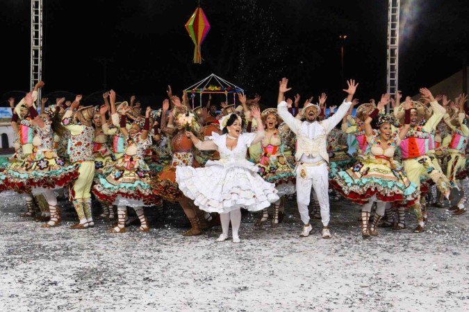 Si Bobiá a Gente Pimba, de Samambaia Sul, vencedora da segunda e terceira fase do Distrito. - (crédito: Gabriela Félix / Distrito Junino ) Si Bobiá a Gente Pimba, de Samambaia Sul, vencedora da segunda e terceira fase do Distrito. - (crédito: Gabriela Félix / Distrito Junino )