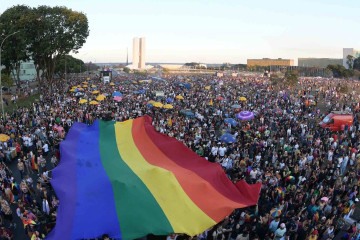  09/07/2023 Credito: Ed Alves/CB/DA.Press. Cidades. 24ª Parada do Orgulho LGBTQIA+. Na Esplanada dos Ministerios.  -  (crédito:  Ed Alves/CB/DA.Press)