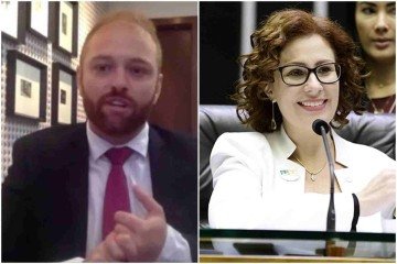 Zambelli é julgada em conjunto com o hacker Walter Delgatti. Ambos respondem por crimes de invasão de dispositivo informático e falsidade ideológica -  (crédito: Reprodução/Youtube e Câmara dos Deputados)
