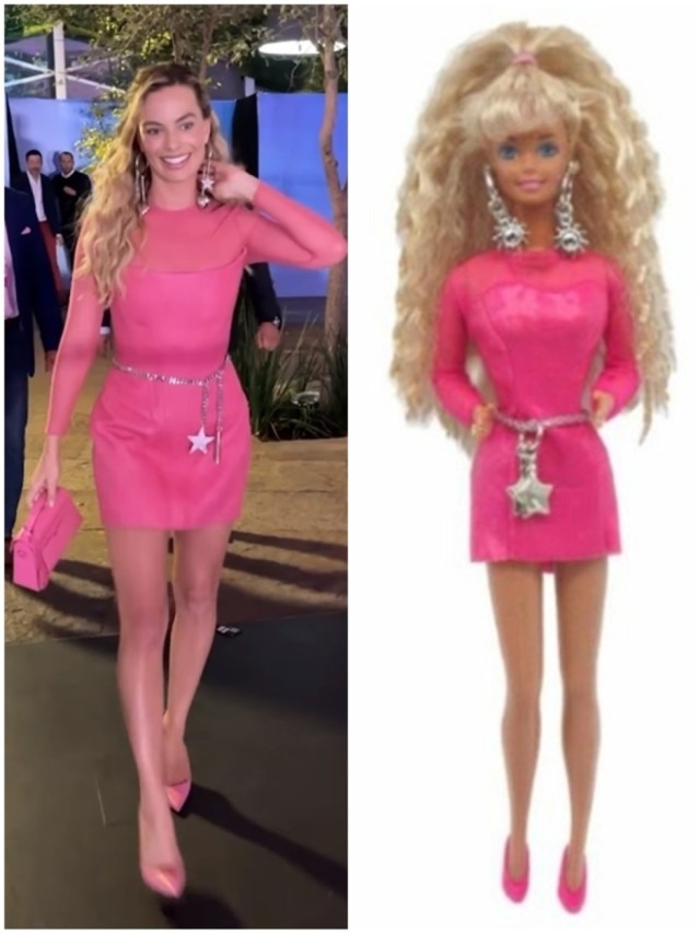 Looks Margot Robbie Barbie: 17 fotos das roupas inspiradas na boneca para a  divulgação do filme
