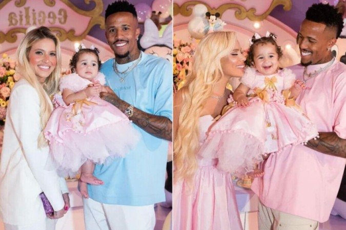 Éder Militão posta com ex Karoline Lima e atual Cassia Lourenço em festa - (crédito: Reprodução/ Instagram) Éder Militão posta com ex Karoline Lima e atual Cassia Lourenço em festa - (crédito: Reprodução/ Instagram)