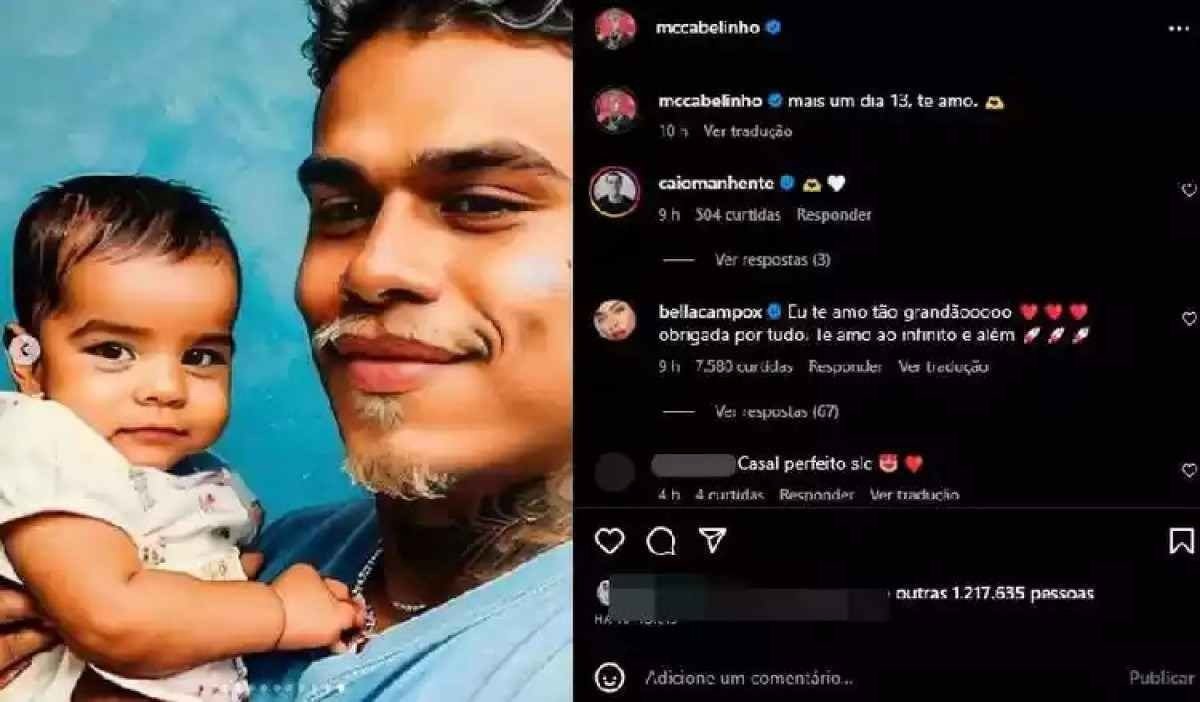 MC Cabelinho comenta post de Bella Campos MC Cabelinho comenta post de Bella Campos