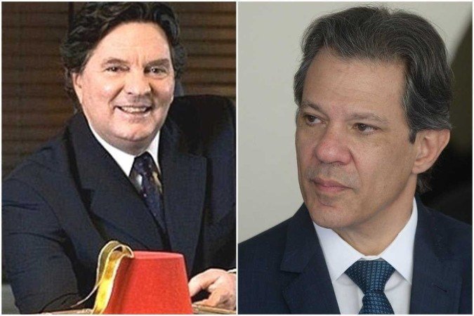 Empresário Alberto Saraiva e ministro da Fazenda Fernando Haddad -  (crédito: Divulgação e Ed Alves/CB/D.A Press)