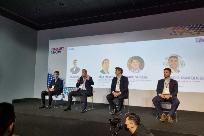 Diretores da Epson apresentam novidades da marca - (crédito: Ronayre Nunes/CB/ D.APress) Diretores da Epson apresentam novidades da marca - (crédito: Ronayre Nunes/CB/ D.APress)