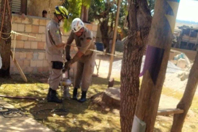 Buscas ocorrem em uma chácara na Cidade Ocidental - (crédito: Material cedido ao Correio) Buscas ocorrem em uma chácara na Cidade Ocidental - (crédito: Material cedido ao Correio)