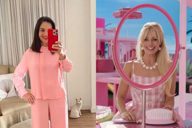 Lu Alckmin publica foto com roupa rosa e diz que essa semana tem cinema - (crédito: Redes Sociais / Warner Bros. Pictures/Divulgação) Lu Alckmin publica foto com roupa rosa e diz que essa semana tem cinema - (crédito: Redes Sociais / Warner Bros. Pictures/Divulgação)